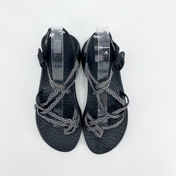 Chaco Updraft EcoTread X2 Outdoor Gray Waves Sandals Toe Loop Womens Size 9 - Picture 9 of 12